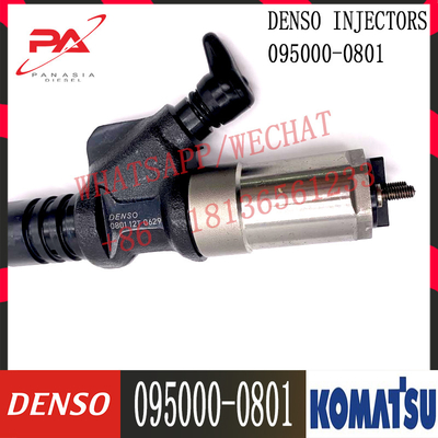 095000-0801 6156-11-3100 Common Rail Diesel Injector  For Komatsu Excavator PC450LC-7 WA470-5