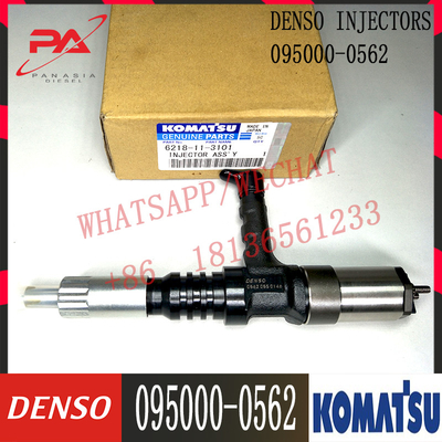 Genuine Common Rail Injector 095000-0562 For KOMATSU 6218-11-3101 6218-11-3102