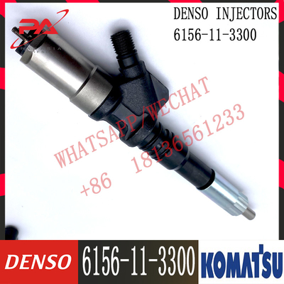 6D125 Engine Fuel Injector 6156-11-3300 095000-1211 for Denso Komatsu excavator