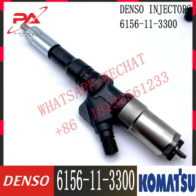 6D125 Engine Fuel Injector 6156-11-3300 095000-1211 for Denso Komatsu excavator