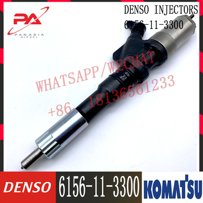 6D125 Engine Fuel Injector 6156-11-3300 095000-1211 for Denso Komatsu excavator