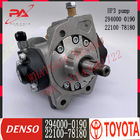 Auto Parts Diesel Injection Pump High Pressure Common Rail Diesel Fuel Injector Pump 294000-0190 22100-78180
