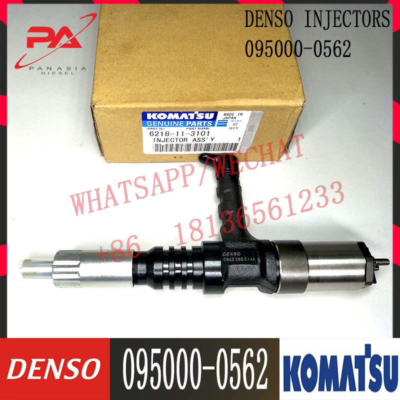 common rail injector 095000-0562 6251-11-3101 for Komatsu WA500-6 PC200-7, PC300-7 D275-A diesel fuel injector
