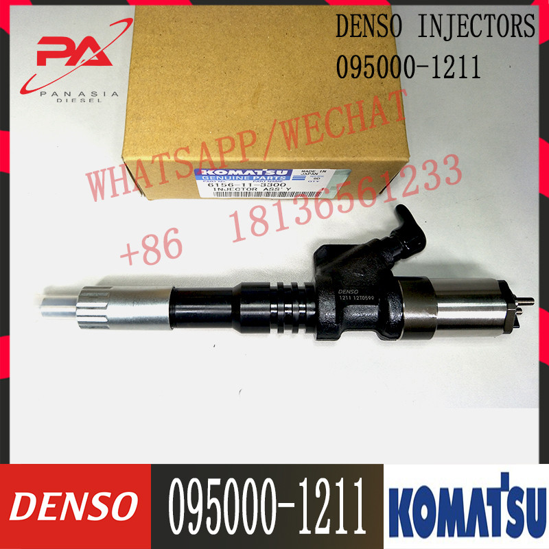 Diesel Komatsu Engine Injector 095000-1211 095000-0800 6156-11-3100 For DENSO Common Rail