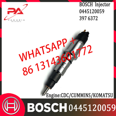 BOSCH original Diesel Common Rail Injector 0445120059 3976372 for CDC/CUMMINS/KOMATSU Engine