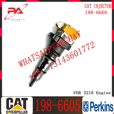 Common Rail Diesel Injector 198-6605 for C-A-Terpillar Excavator 3126 3126E 3126B Fuel Injector 1986605