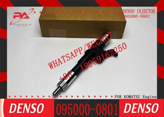 New Original DENSO Common Rail Fuel Injector 095000-0801 Used for Komatsu 6D125 Engine PC400-7 PC450-7 Excavator