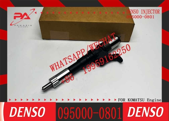 New Original DENSO Common Rail Fuel Injector 095000-0801 Used for Komatsu 6D125 Engine PC400-7 PC450-7 Excavator