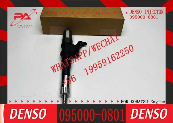 New Original DENSO Common Rail Fuel Injector 095000-0801 Used for Komatsu 6D125 Engine PC400-7 PC450-7 Excavator