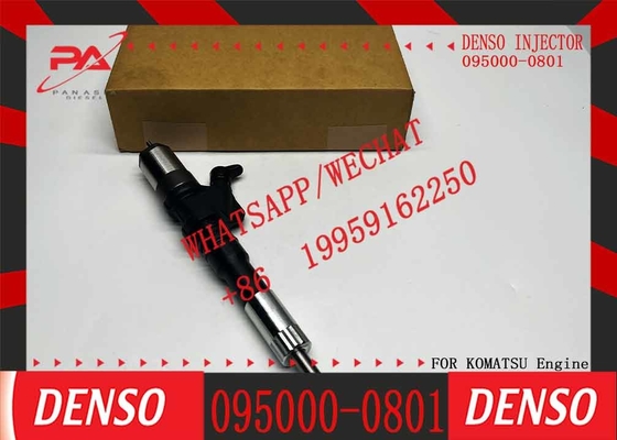 New Original DENSO Common Rail Fuel Injector 095000-0801 Used for Komatsu 6D125 Engine PC400-7 PC450-7 Excavator