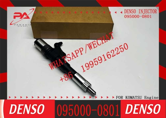 New Original DENSO Common Rail Fuel Injector 095000-0801 Used for Komatsu 6D125 Engine PC400-7 PC450-7 Excavator