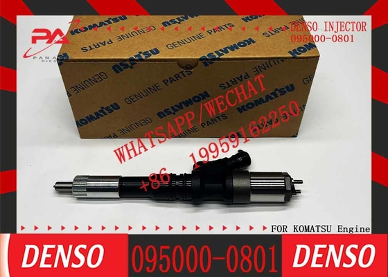 Common Rail Fuel Injector 095000-0801 095000-0800 6156-11-3100 For KOMATSU HM300-1/1L/HM300TN/WA450-7/WA470-5/WA480-5/D6
