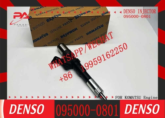 Common Rail Fuel Injector 095000-0801 095000-0800 6156-11-3100 For KOMATSU HM300-1/1L/HM300TN/WA450-7/WA470-5/WA480-5/D6