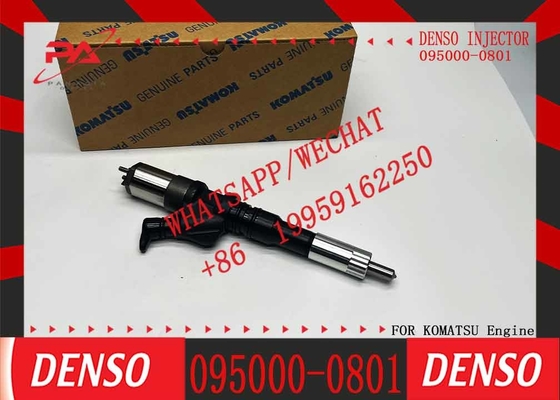 Common Rail Fuel Injector 095000-0801 095000-0800 6156-11-3100 For KOMATSU HM300-1/1L/HM300TN/WA450-7/WA470-5/WA480-5/D6