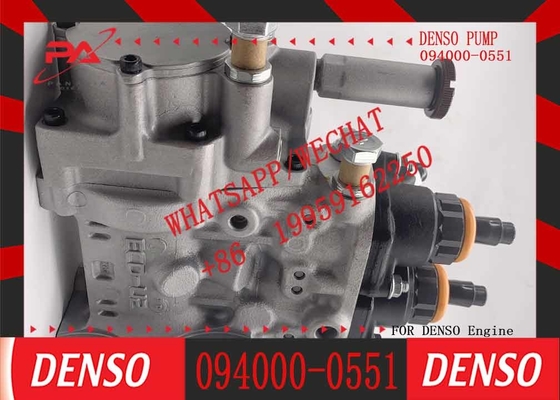 Common Rail Fuel Pump PC300-7 excavator 6D114 engine 094000-0551 fuel injection pump D28C-001-800 used in Komatsu