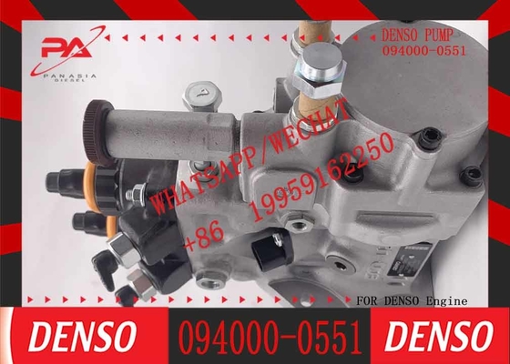 Common Rail Fuel Pump PC300-7 excavator 6D114 engine 094000-0551 fuel injection pump D28C-001-800 used in Komatsu