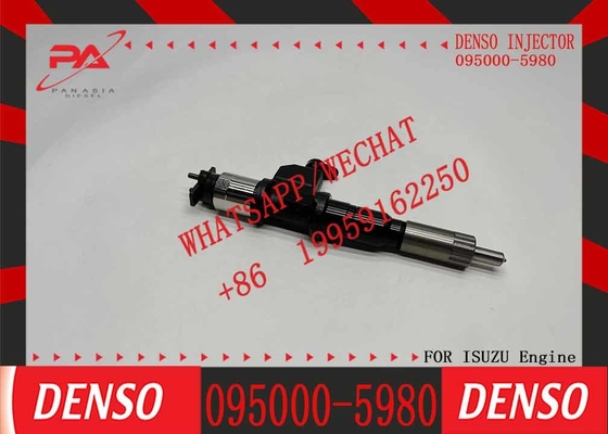 New 6pcs Common Rail Denso Diesel Fuel Injector 095000-5980 8-97603099-1 Compatible With Lsuzu Engine 4HK1 6HK1