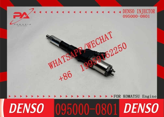 Diesel injector 095000-0801 095000-0800 for common rail injector 6156-11-3100 for excavator engine PC450-7 WA470-5