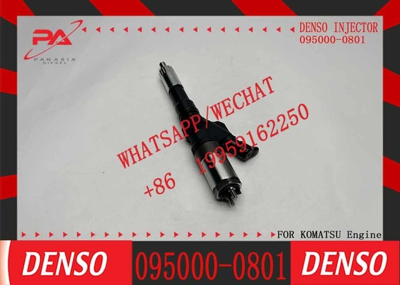 Diesel injector 095000-0801 095000-0800 for common rail injector 6156-11-3100 for excavator engine PC450-7 WA470-5