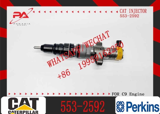 Common Rail Fuel Injector 553-2592 5532592 CAT Injector for Caterpillar C9 Diesel Engine Parts Construction Machinery