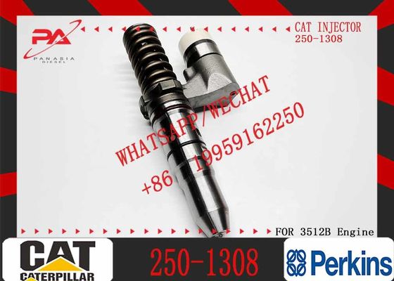 Construction Machinery Parts 250-1308 10R-1280 Common Rail Fuel Injector for Caterpillar 3152B 3516B Excavator Dozer Engine