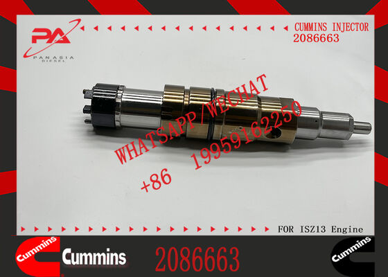 In stock High-pressure common rail injector 2086663 0984302 compatible with C-ummins ISZ13 Scania DC09/DC13/DC16 XPI engines