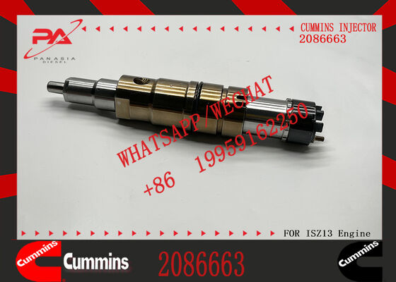 In stock High-pressure common rail injector 2086663 0984302 compatible with C-ummins ISZ13 Scania DC09/DC13/DC16 XPI engines