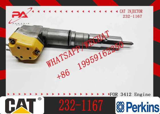 New Diesel Common Rail Fuel Injector 204-2467 232-1166 232-1167 20R-5392 232-1168 Steel Sprayer Excavator 3412 Truck Auto Parts