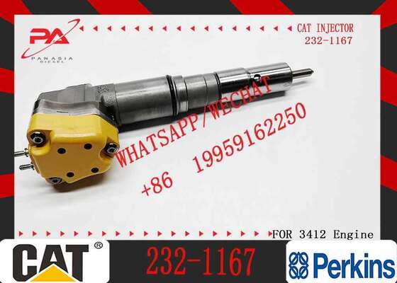 New Diesel Common Rail Fuel Injector 204-2467 232-1166 232-1167 20R-5392 232-1168 Steel Sprayer Excavator 3412 Truck Auto Parts
