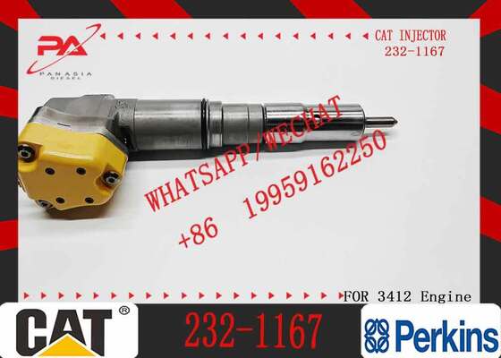 New Diesel Common Rail Fuel Injector 204-2467 232-1166 232-1167 20R-5392 232-1168 Steel Sprayer Excavator 3412 Truck Auto Parts