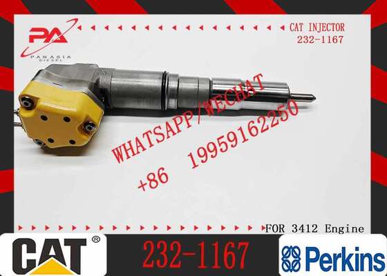New Diesel Common Rail Fuel Injector 204-2467 232-1166 232-1167 20R-5392 232-1168 Steel Sprayer Excavator 3412 Truck Auto Parts