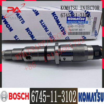 6745-11-3102 Komatsu PC300-8 Excavator Diesel SAA6D114E-3 Engine Fuel Injector 6745-11-3100 6745-11-3102
