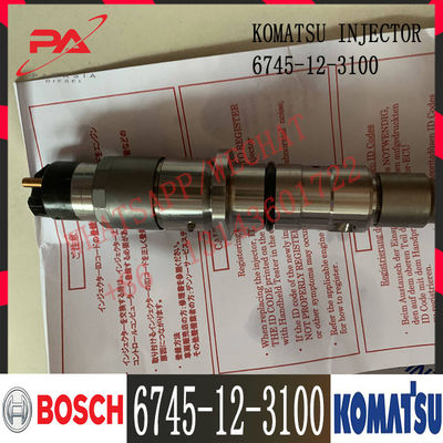 6745-12-3100 Komatsu Diesel PC300-8 PC300LC-8 PC350LC-8 D65EX-15E0 Engine Fuel injector 6745-12-3100 0445120236