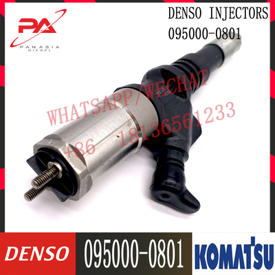 095000-0801 6156-11-3100 Common Rail Diesel Injector  For Komatsu Excavator PC450LC-7 WA470-5