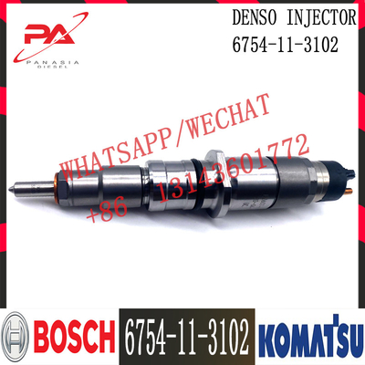 6745-11-3102 Komatsu PC300-8 Excavator Diesel SAA6D114E-3 Engine Fuel Injector 6745-11-3100 6745-11-3102